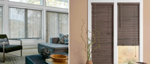 horizontal blinds and vertical blinds
